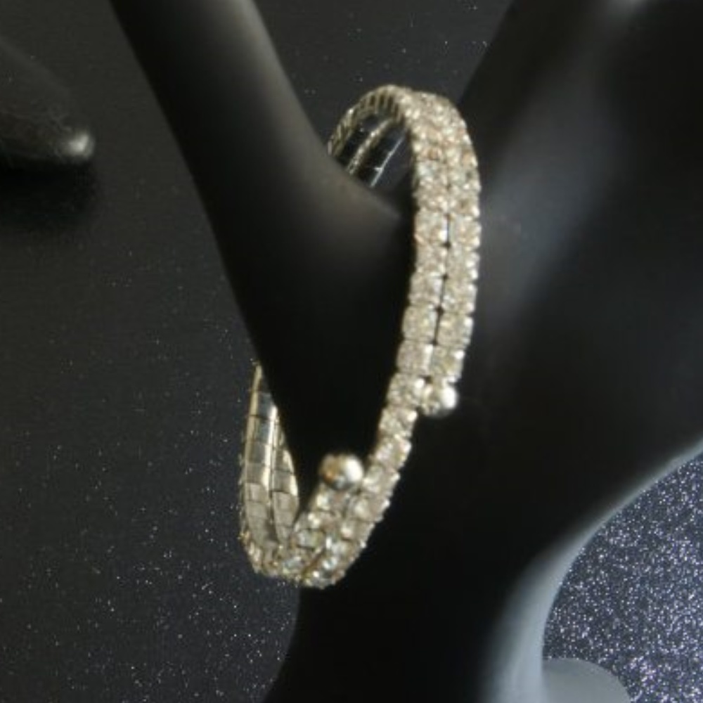 NWT Coil Wrap Rhinestone Bracelet